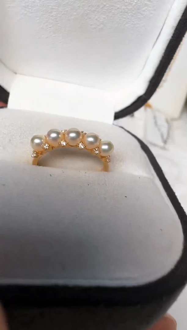 海水珍珠银S925镶嵌戒指戒指