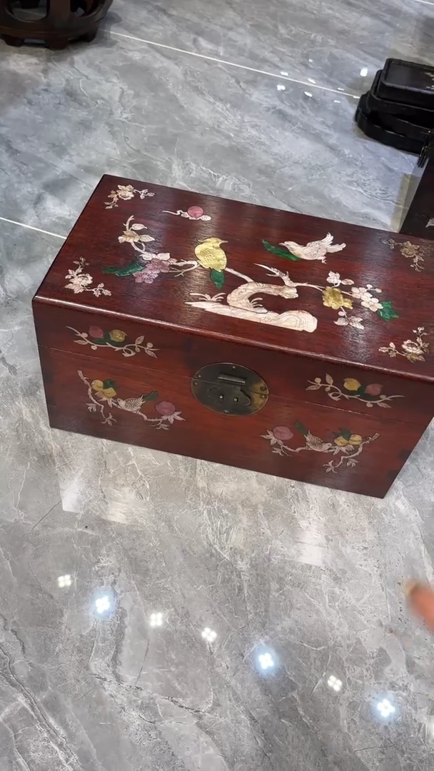 木鸟踏花枝收纳箱