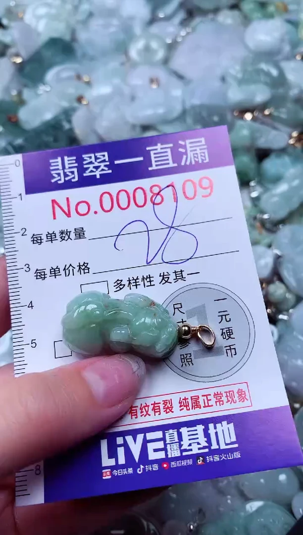 吊坠(不含链)未镶嵌翡翠8109
