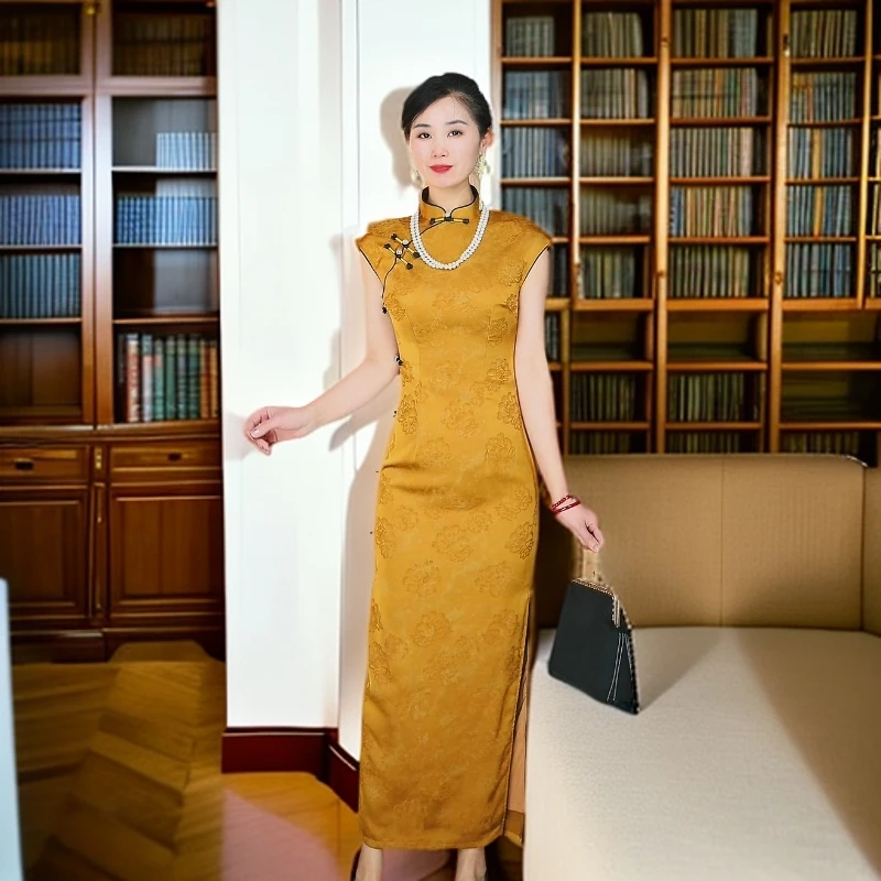 尚羽朵儿6051-中国风旗袍修身显瘦优雅气质夏季新款时尚日常（m-4）