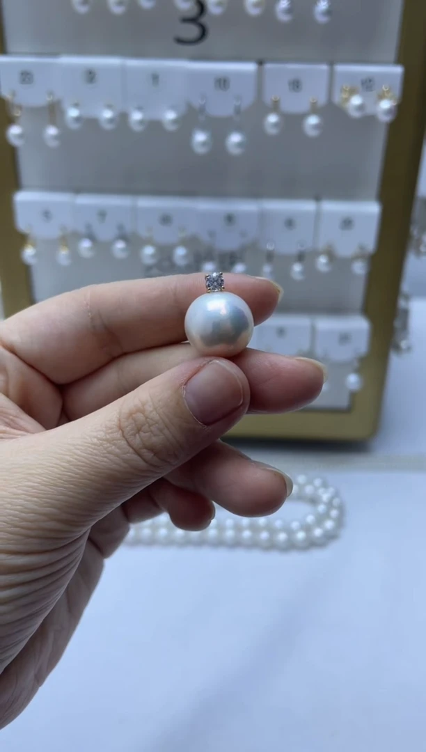吊坠(赠链)银S925镶嵌淡水珍珠戴妃13