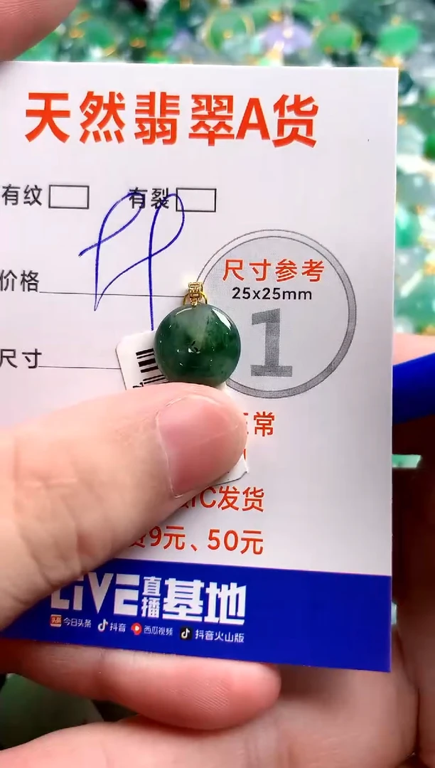 翡翠18K金镶嵌颈饰23000492