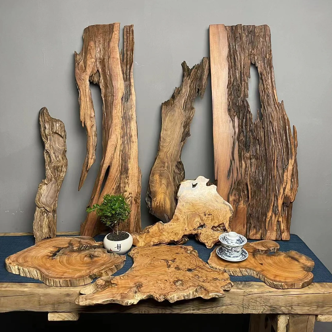 手工艺根雕木作摆件茶盘果盘干泡台边几咖啡桌侘寂木作