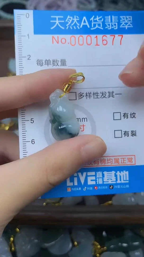 颈饰未镶嵌翡翠净货挂件-1677