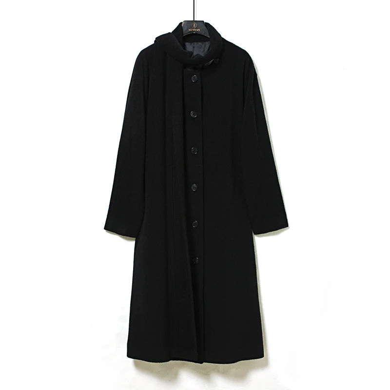 寻雁100%阿拉善骆驼绒复古大衣3533