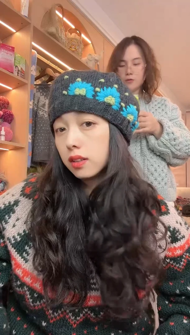 羊毛没**字百羊毛蓓蕾帽B908