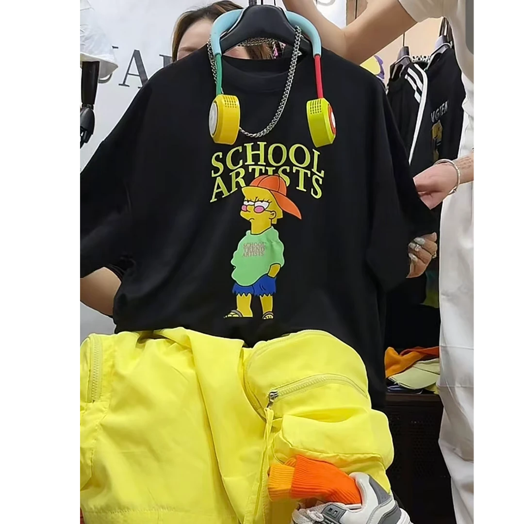 吾 2026【Y】5月2日 青少年亲子黑色小黄人潮酷短袖T恤5503-