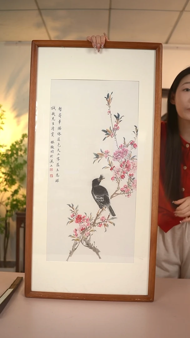 【闪购商品】国画徽因先生 花鸟竖幅2 66*33 hk