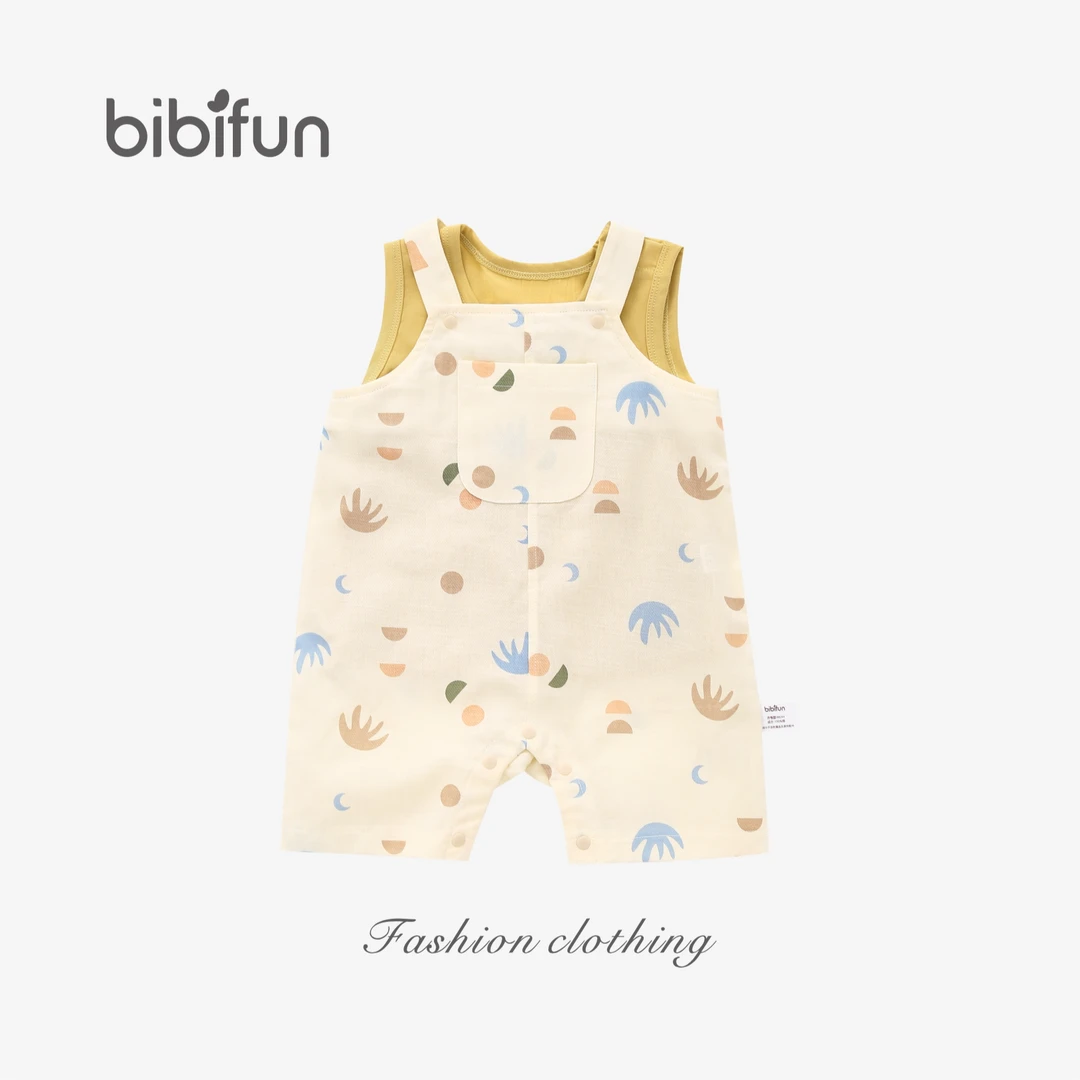 婴悦家旗下品牌BBF夏季时尚洋气薄款可爱嘟嘟哒背带裤背心套96095