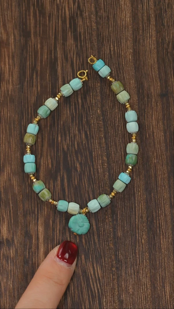 【闪购商品】绿松石手链18K金镶嵌多样性发货