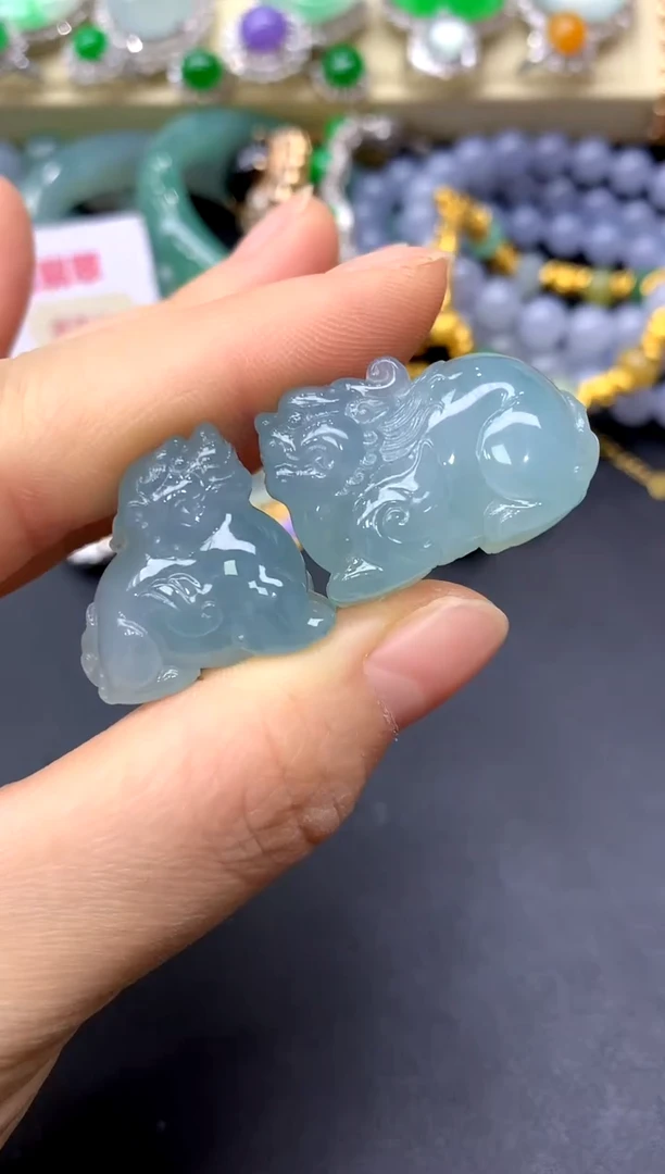 颈饰未镶嵌翡翠140-中国好珍宝  一对