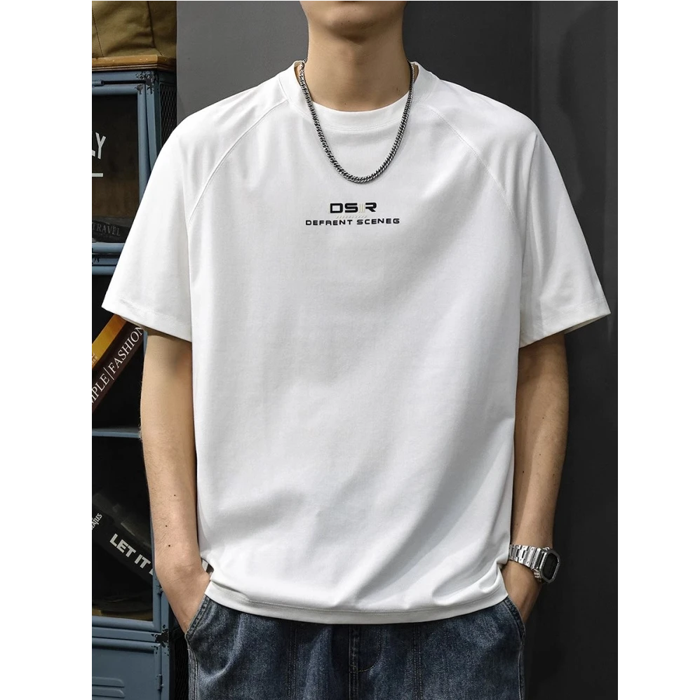 曼库帕娅夏季薄款级抗菌短袖T恤男2025新款美式潮流宽松印花