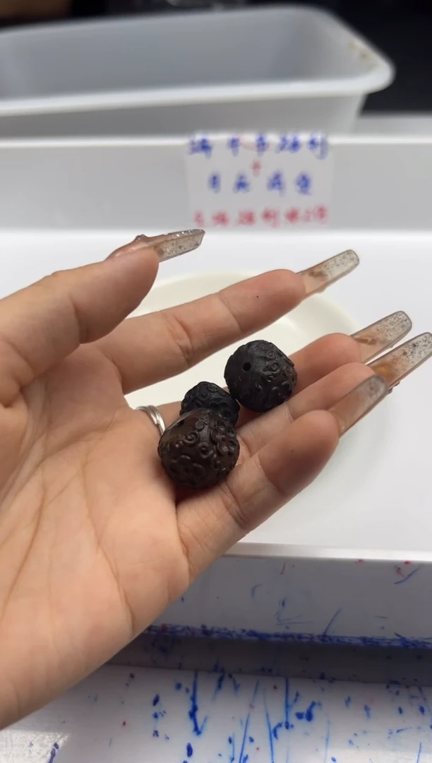 檀香木散珠w1746沉沉繁华方糖13*12mm1个