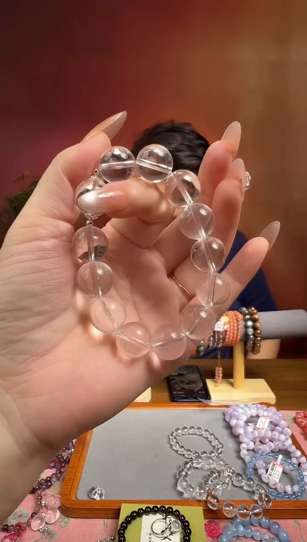 未镶嵌手串水晶樱****m天然白水晶15m手串