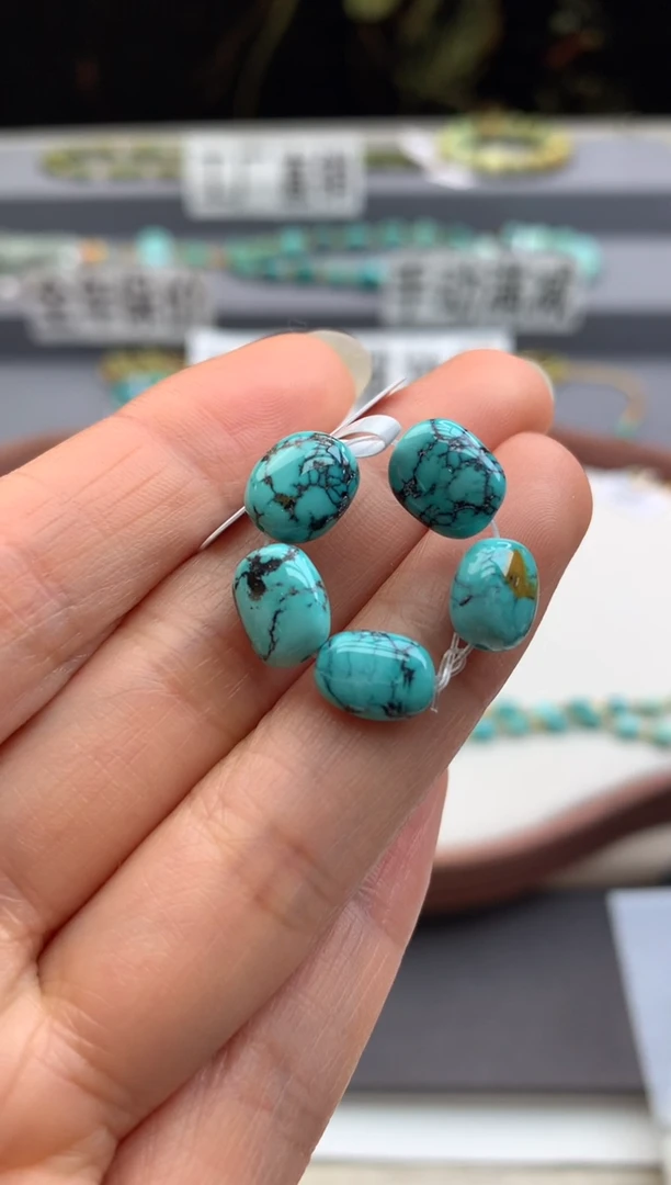 未镶嵌绿松石单珠（定制茜.Z123