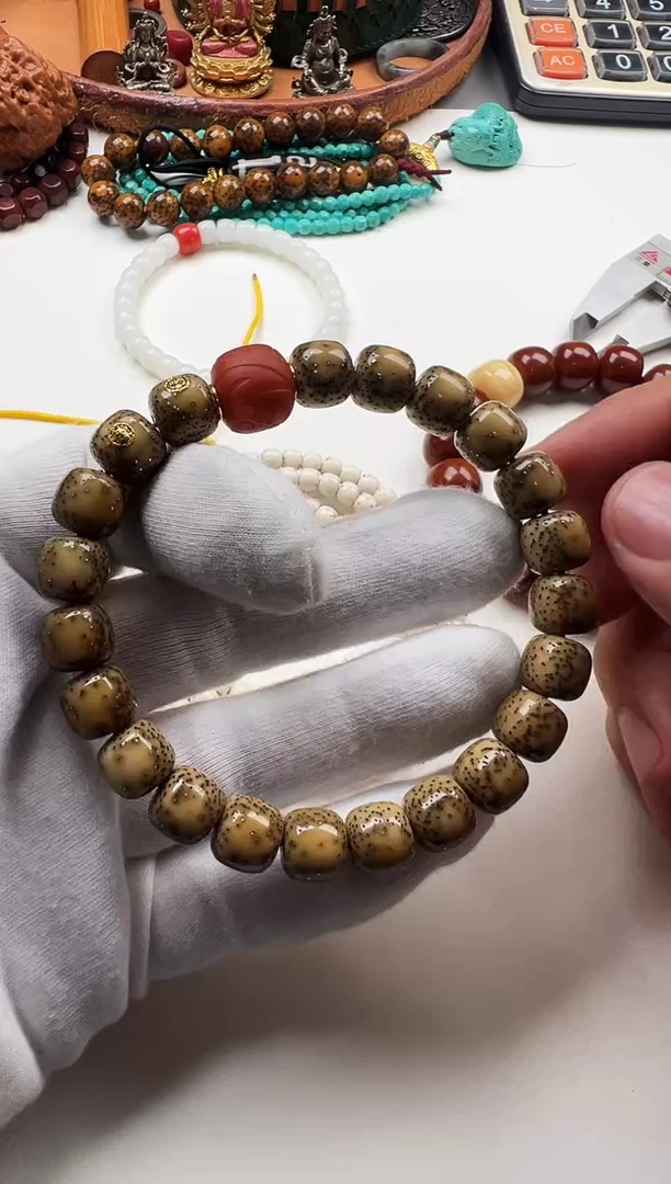 手串菩提足金镶嵌星月菩提