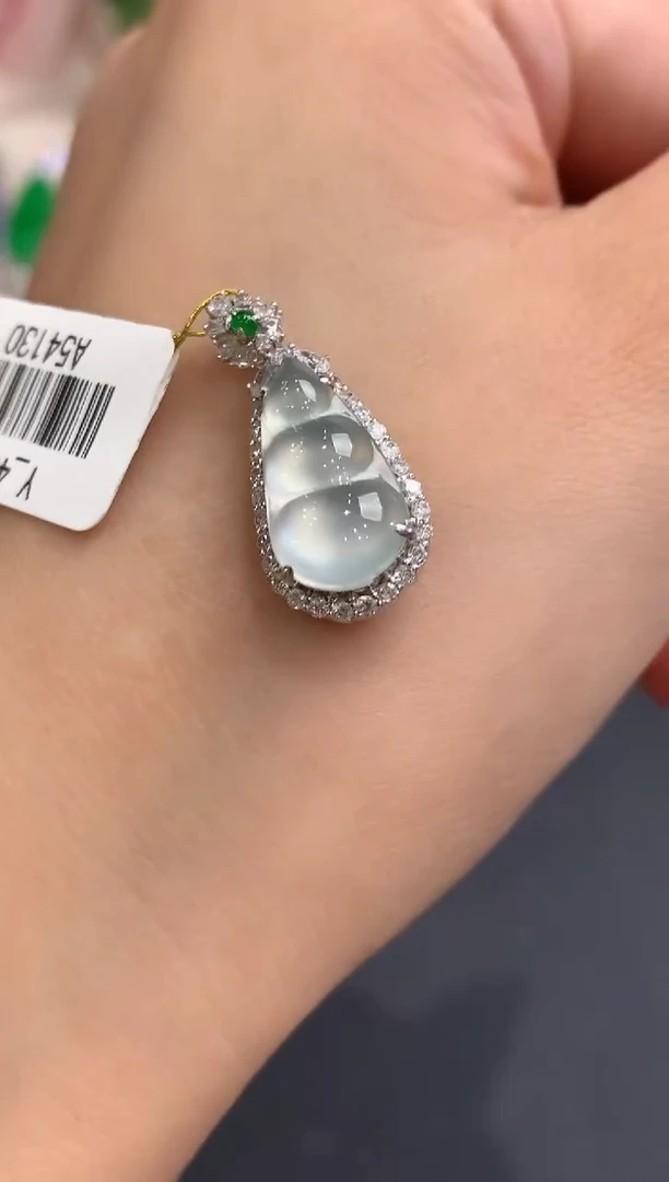 18K金镶嵌戒指翡翠a165