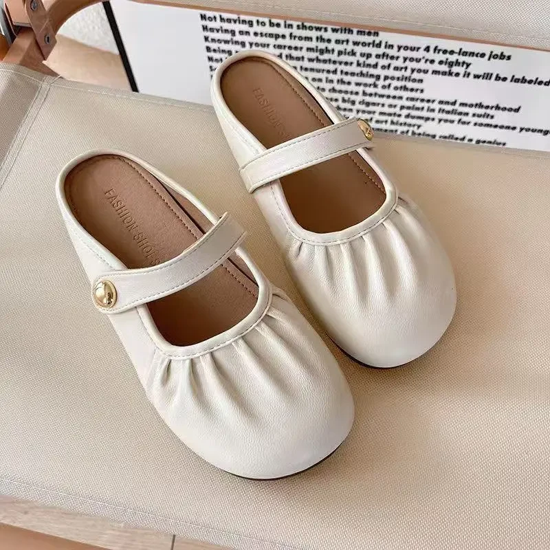 新款洋气拖鞋女外穿仙女风沙滩海边防滑防臭气质包头半拖软底室内