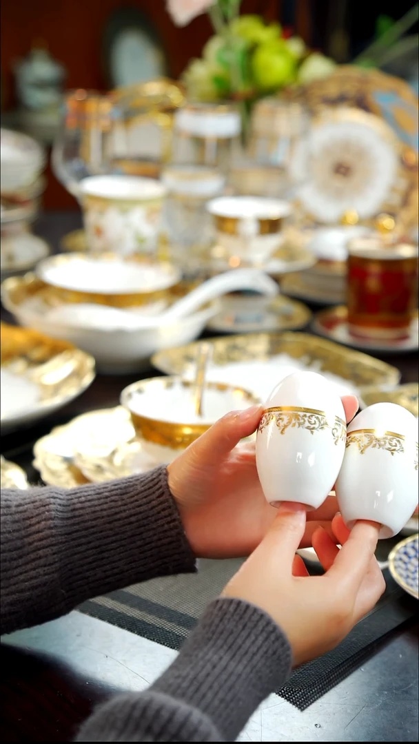 瓷片盐壶   1对   福利款