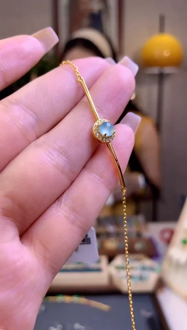 翡翠银S925镶嵌吊坠(不含链)手链