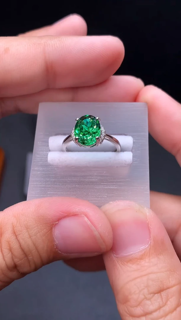 银S925镶嵌戒指石榴石（沙弗莱）11