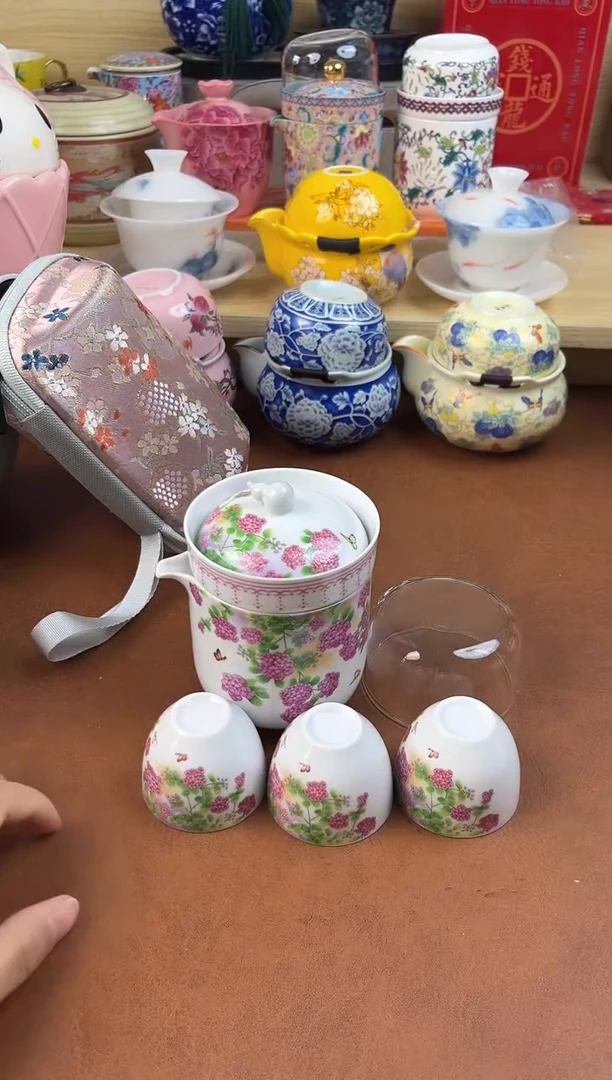 陶陶瓷茶具摆件旅行套组