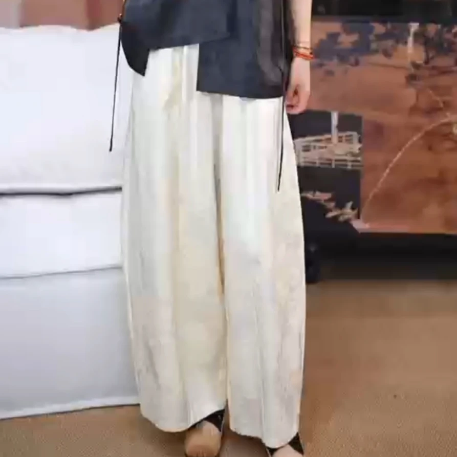 『寒白』腔调设计师显瘦女士气质花苞裤