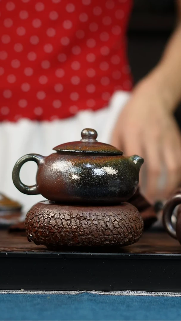 茶壶紫砂柴烧紫砂扁西施200cc