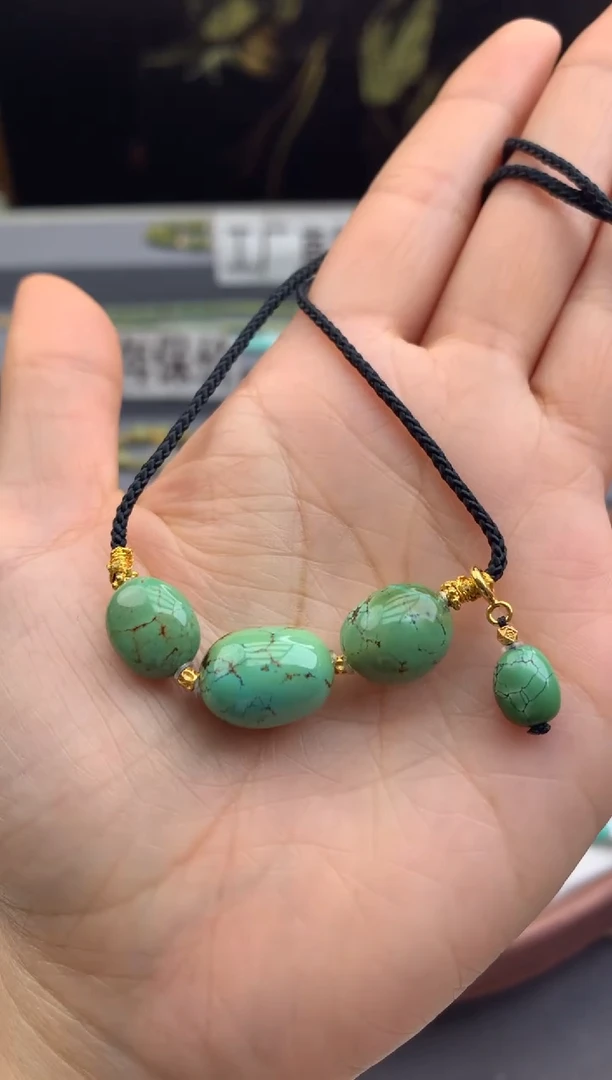 未镶嵌绿松石锁骨链茜.A141