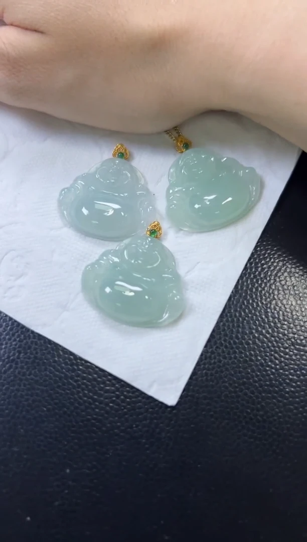 颈饰18K金镶嵌翡翠多样性发一件/4