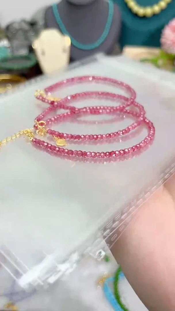 【闪购商品】蓝宝石手链银S925镶嵌45帕帕拉恰