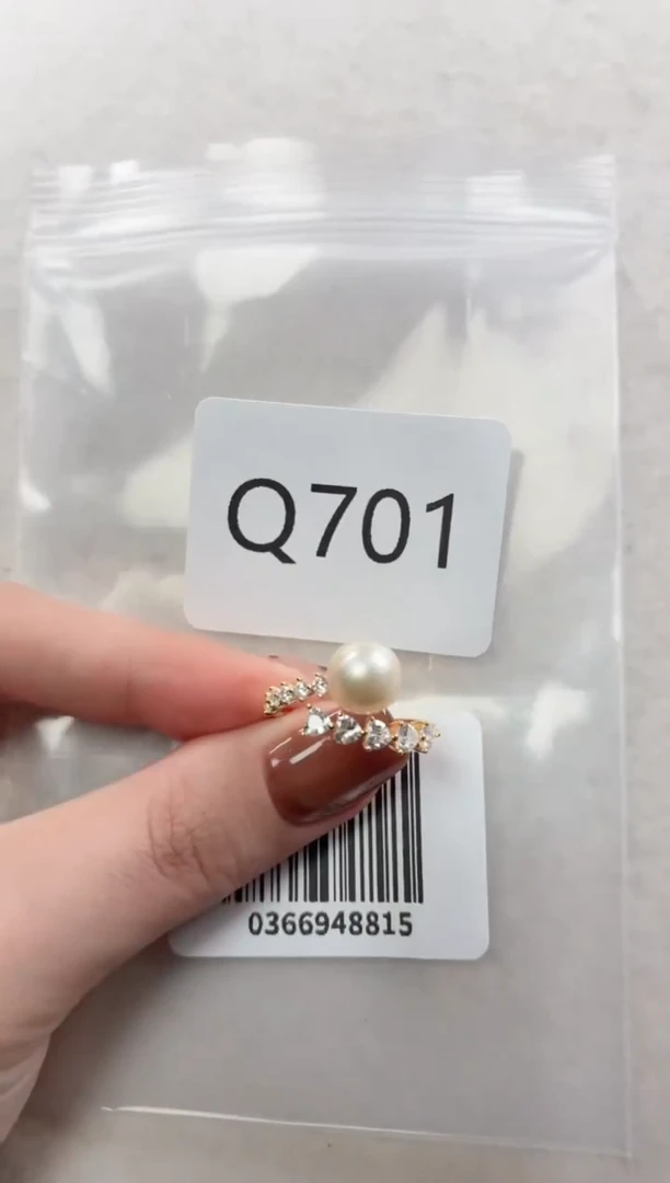 银S925镶嵌戒指海水珍珠q701