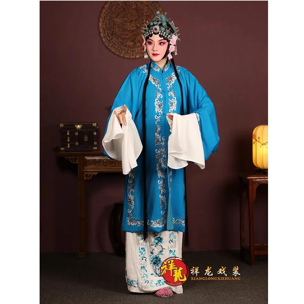祥龙戏装京剧戏曲演出服装花旦戏服水袖青衣花褶子软绉菊花青衣披
