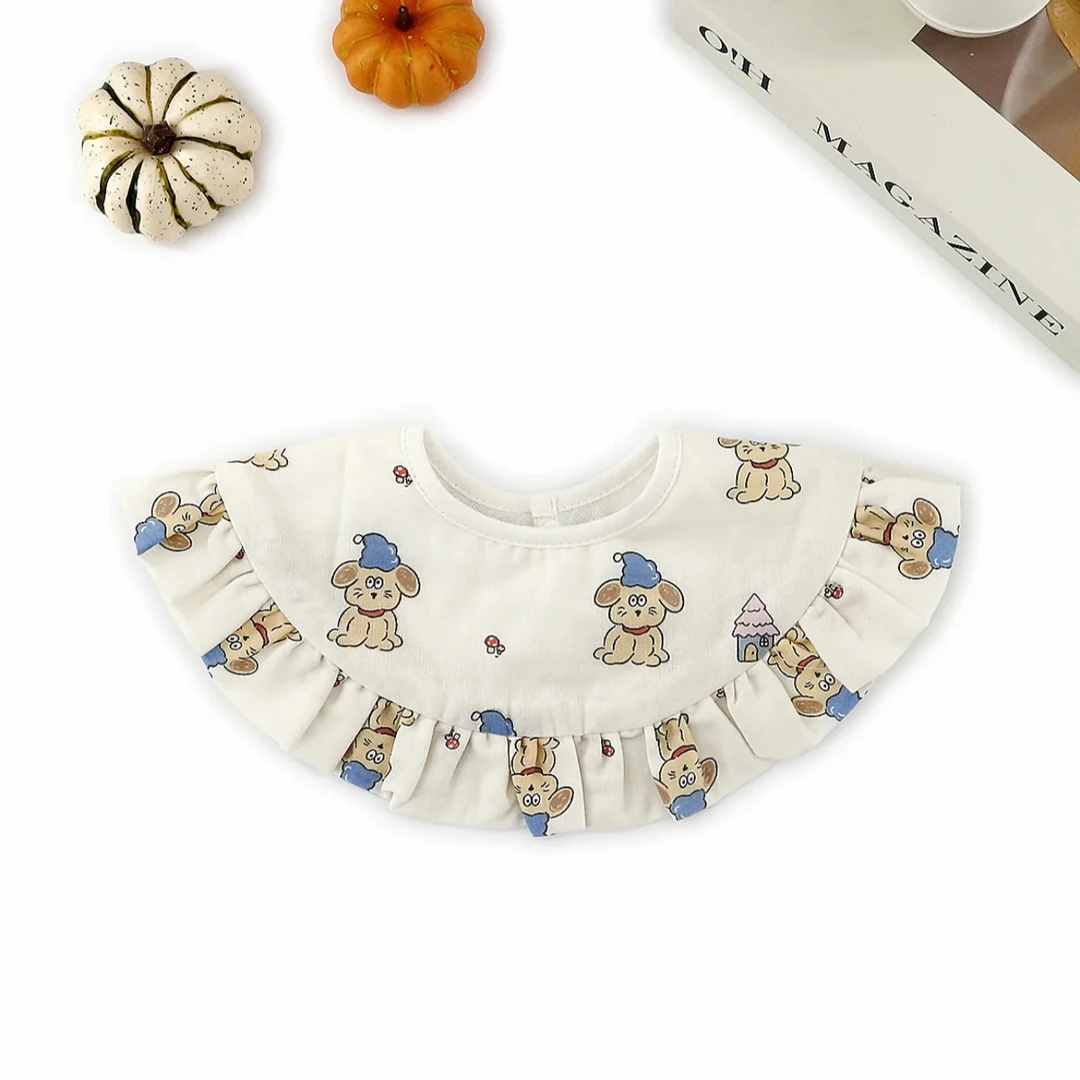 大披肩款宝宝口水巾高颜值饭兜防水面纱男宝女宝夏季薄款春夏