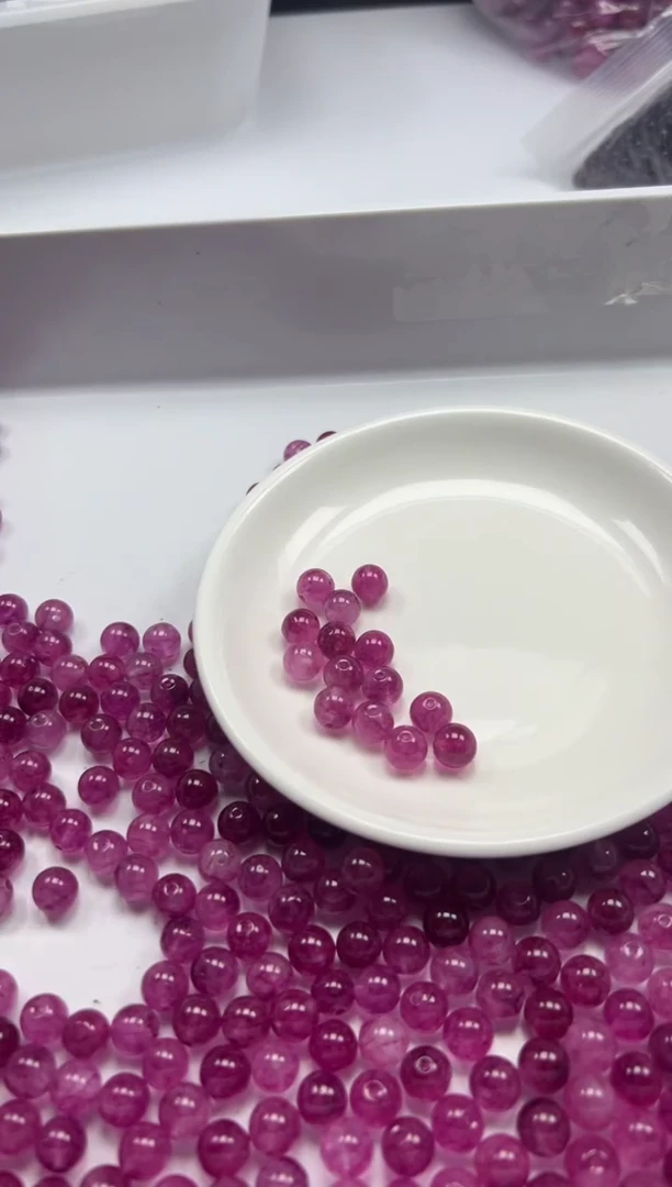 未镶嵌颈饰碧玺w1650卢比来粉碧玺8mm*30