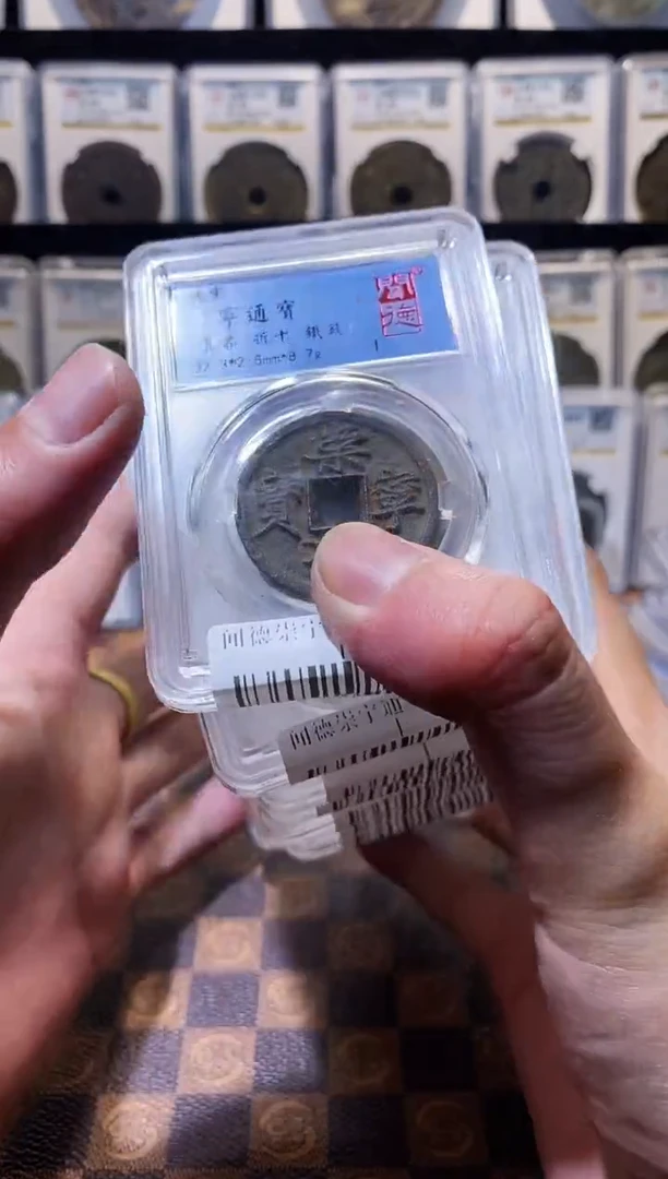 铁A063闻德崇宁通宝铁钱折十一枚(斐)