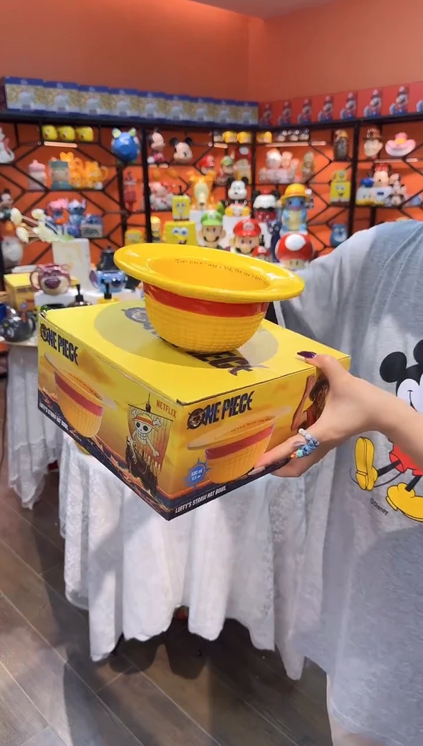 瓷片@@路飞帽水果沙拉碗（礼盒）