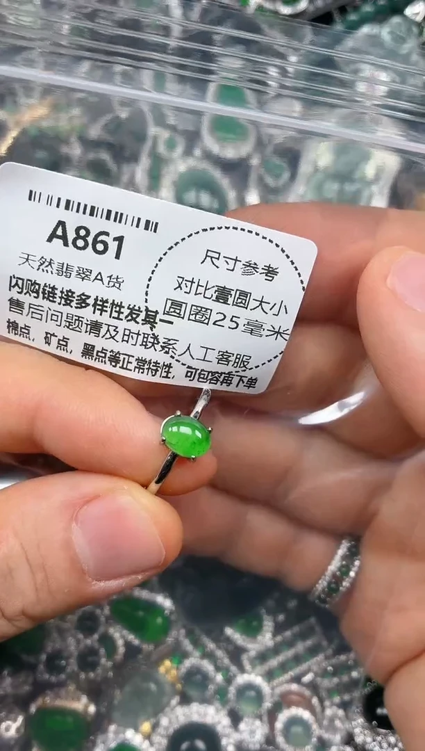 颈饰未镶嵌翡翠A861戒指