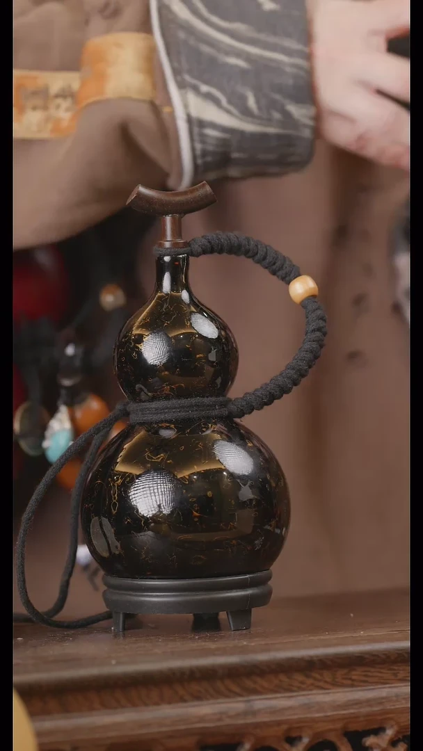 【闪购商品】143号精品天然大漆工艺防渗内胆酒葫芦~