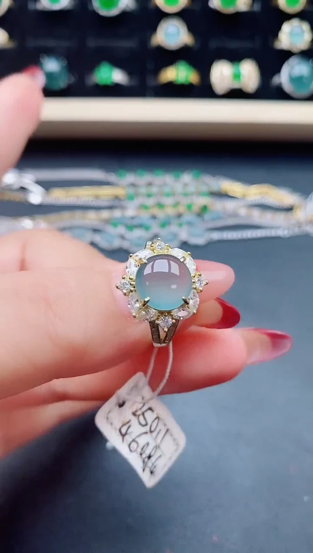 【闪购商品】翡翠戒指银S925镶嵌321321