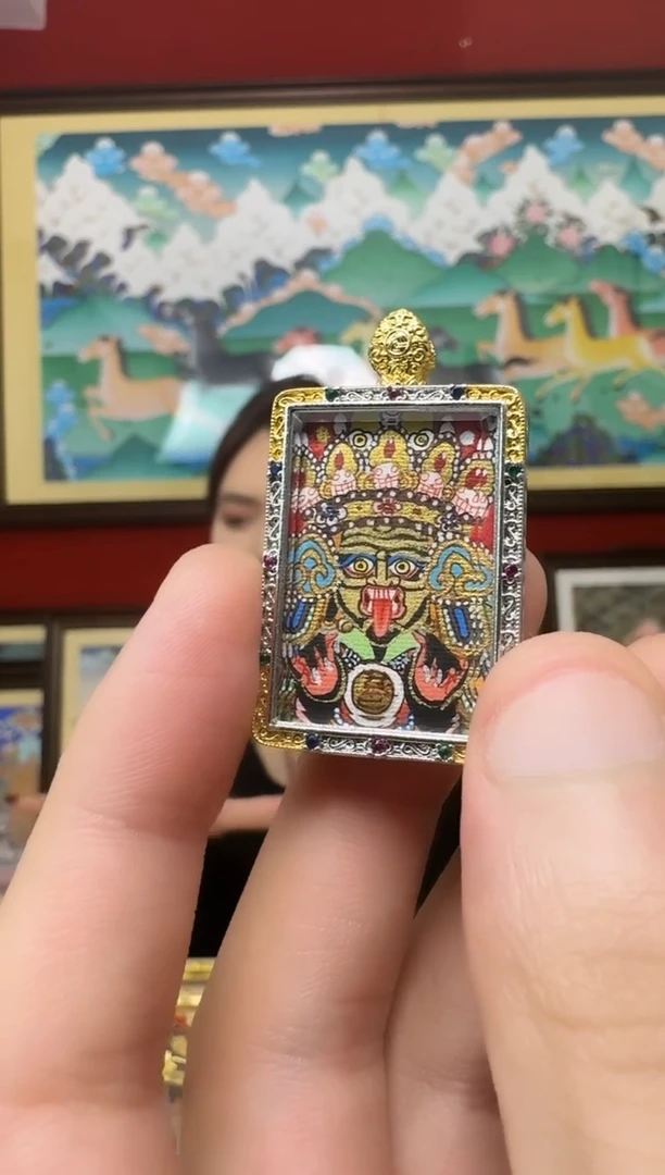 吊坠扎老师-热贡纯手绘周毛