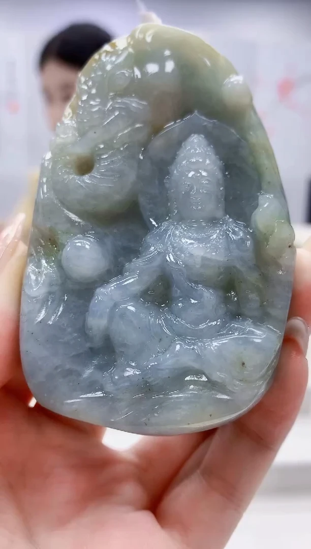 定制翡翠未镶嵌4812jw-毛货挂件54