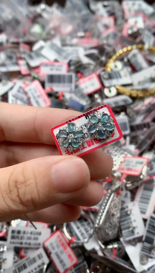银S925镶嵌戒指翡翠天然A货缅甸翡翠