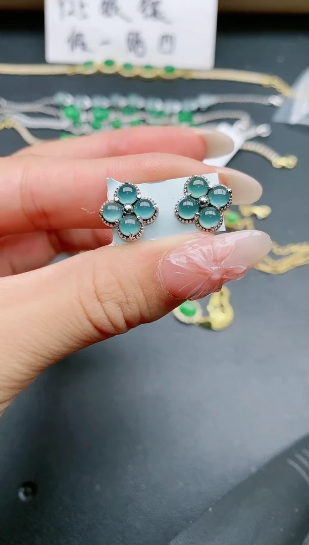 翡翠戒指银S925镶嵌111111