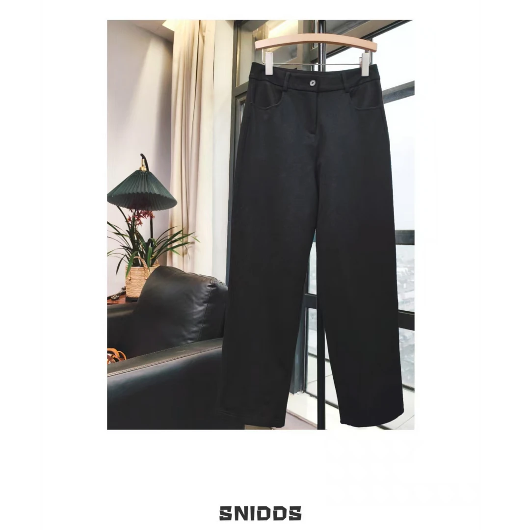 2/12  女士春季 随性松弛弹力显瘦休闲小黑裤