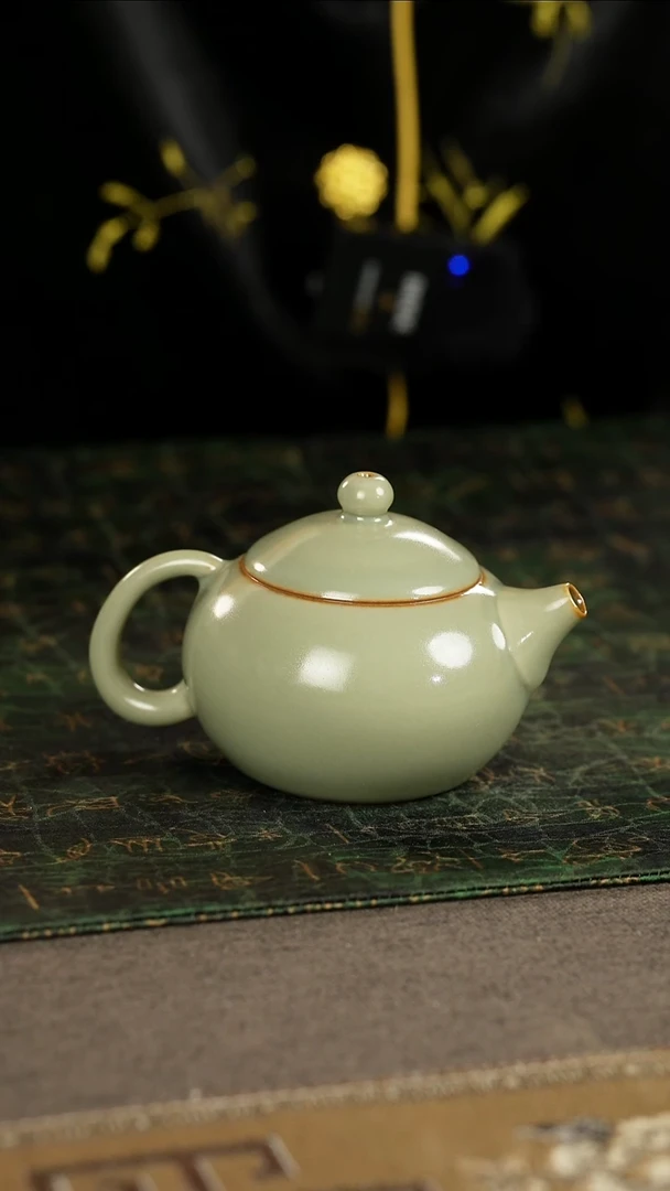 瓷片善窑厂汝窑粉青西施壶