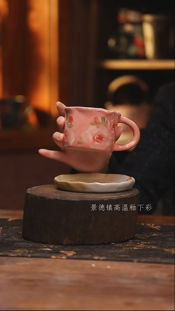 陶瓷景德镇高温釉下手绘陶瓷@L005@