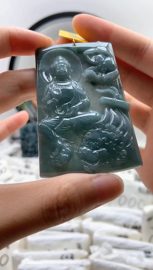 翡翠未镶嵌颈饰文殊【品质一般能接受再拍】