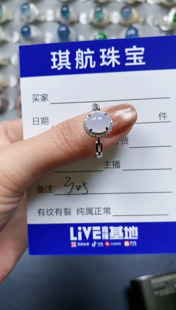 【闪购商品】翡翠戒指银S925镶嵌0305
