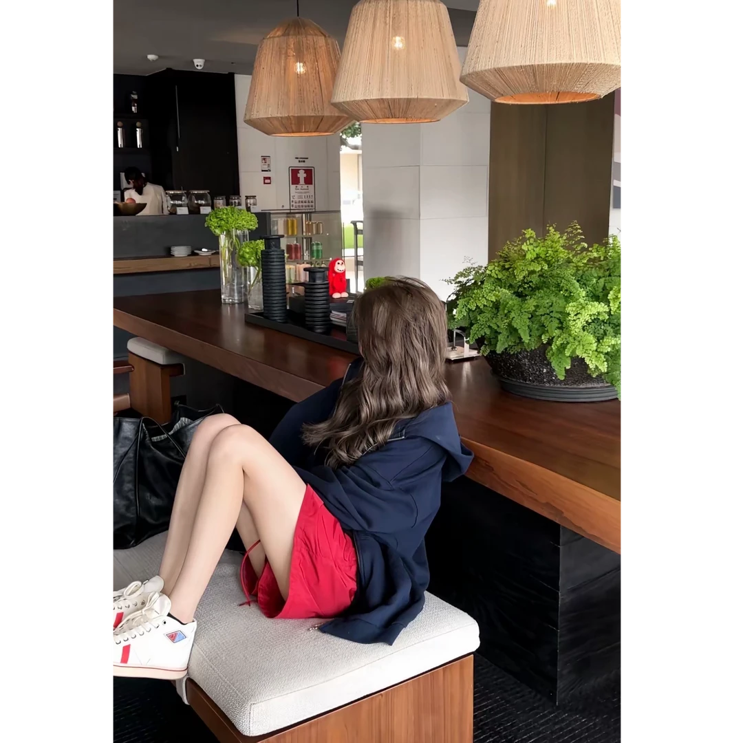 AMAZING IN | 1oo%棉 | 帽子刺绣拉链外套女A250217-OUS-11212